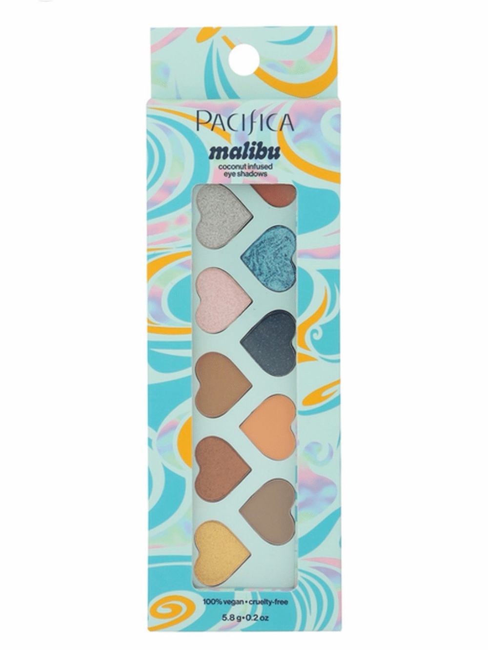 Pacifica Malibu Eyeshadow Palette — Pink, Beige, Brown, Gold & Blue Shades